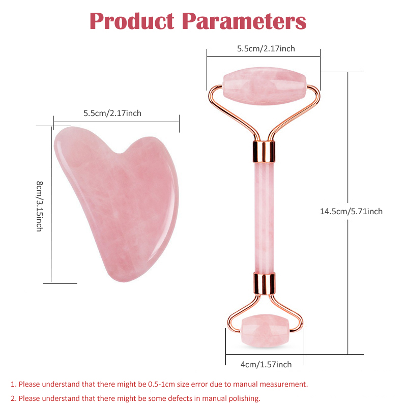 Natural Rose Quartz Jade Rolle - Jade Roller Stone 评论和价格
