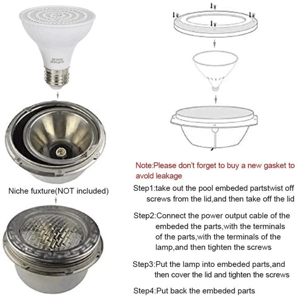 RGB LED Swimming Pool Light E2 - Xy Spa & Wellness George Town 评论和价格