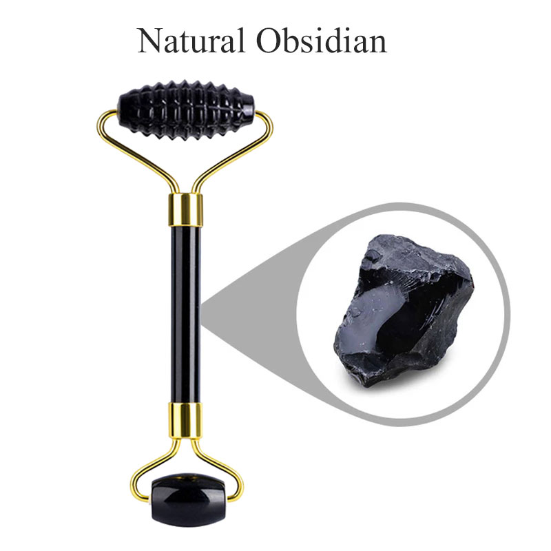 Natural Obsidian Face Massage  - Jade Roller Stone 评论和价格