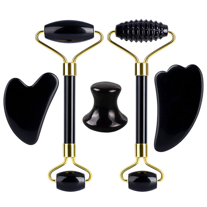 Natural Obsidian Face Massage  - Jade Roller Stone 评论和价格