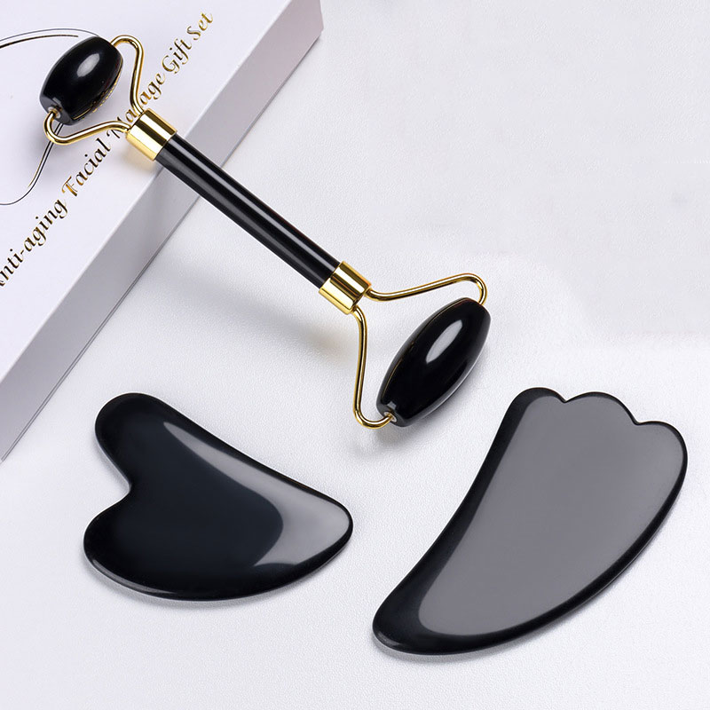 Natural Obsidian Face Massage  - Jade Roller Stone 评论和价格