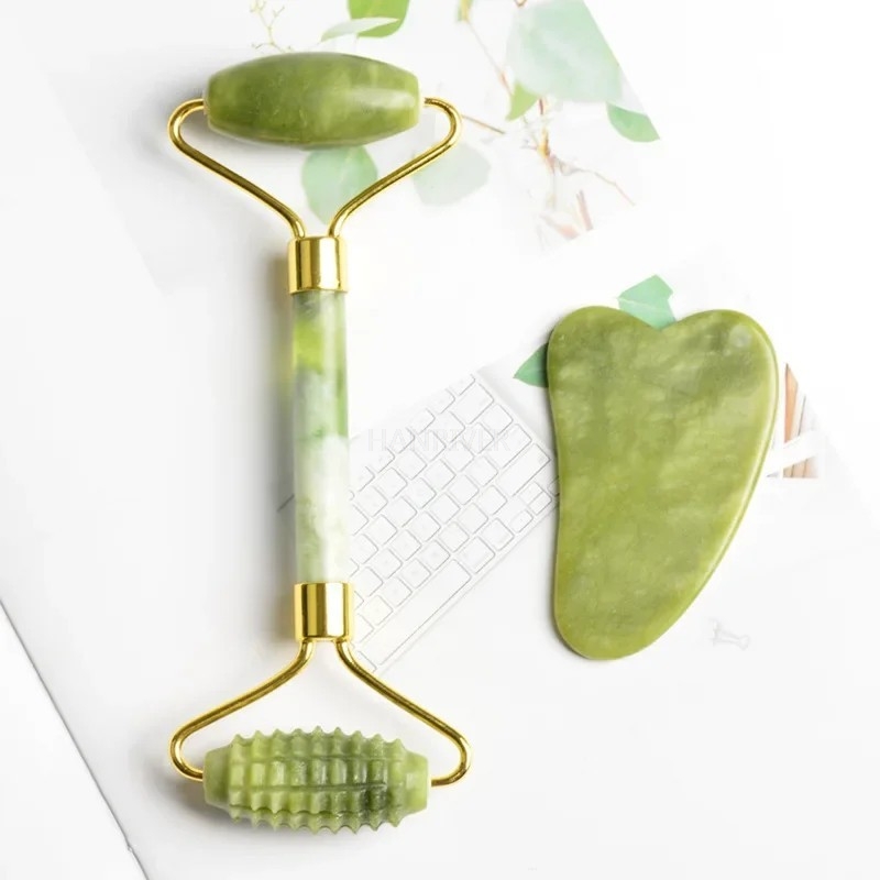 Facial Jade Massage Roller Set - Jade Roller Stone 评论和价格