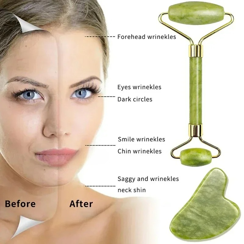 Natural jade roller massager,  - Jade Roller Stone 评论和价格