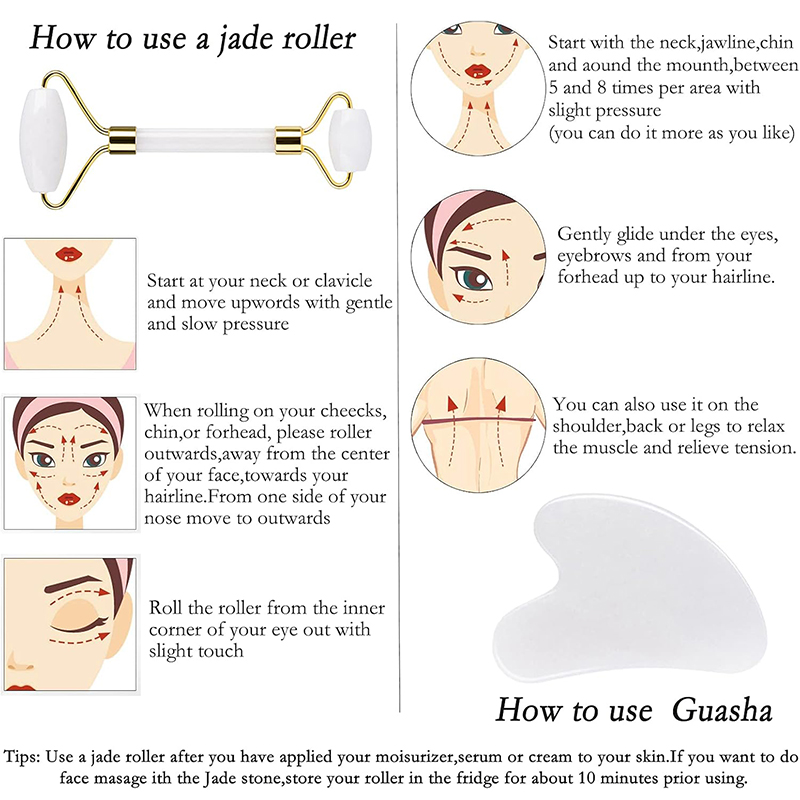 Natural Jade Roller Face Gua S - Jade Roller Stone 评论和价格