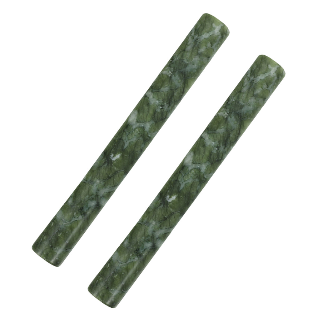 2Pcs Natural Stone Dough Rolle - Jade Roller Stone 评论和价格