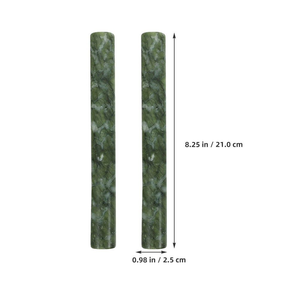 2Pcs Natural Stone Dough Rolle - Jade Roller Stone 评论和价格