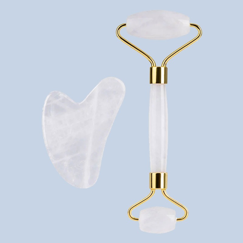 Natural White Crystal Face Mas - Jade Roller Stone 评论和价格