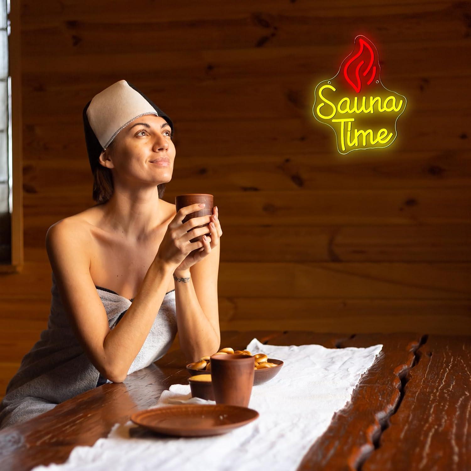 Sauna Time Neon Sign USB Dimma - Spa Wellness Gym 评论和价格