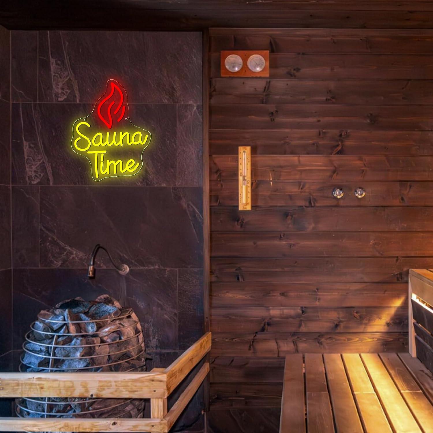 Sauna Time Neon Sign USB Dimma - Spa Wellness Gym 评论和价格