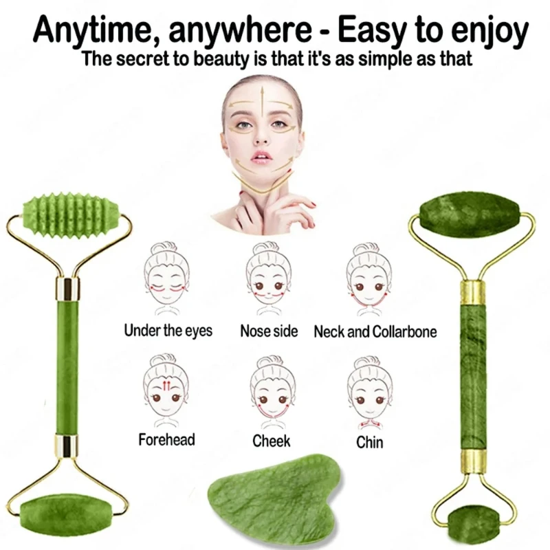 Natural Jade Roller Face Gua S - Jade Roller Stone 评论和价格